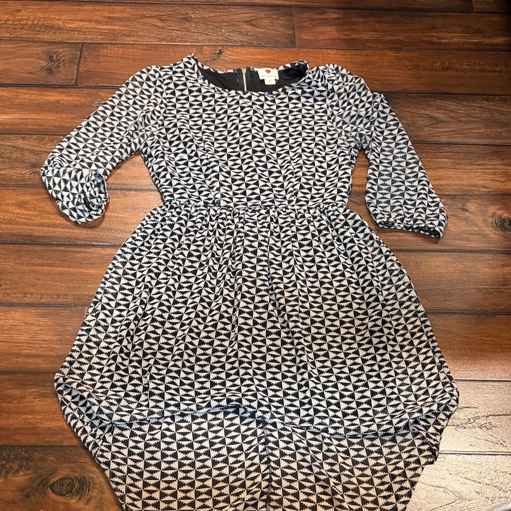 One Clothing Black and White Asymmetrical Dress